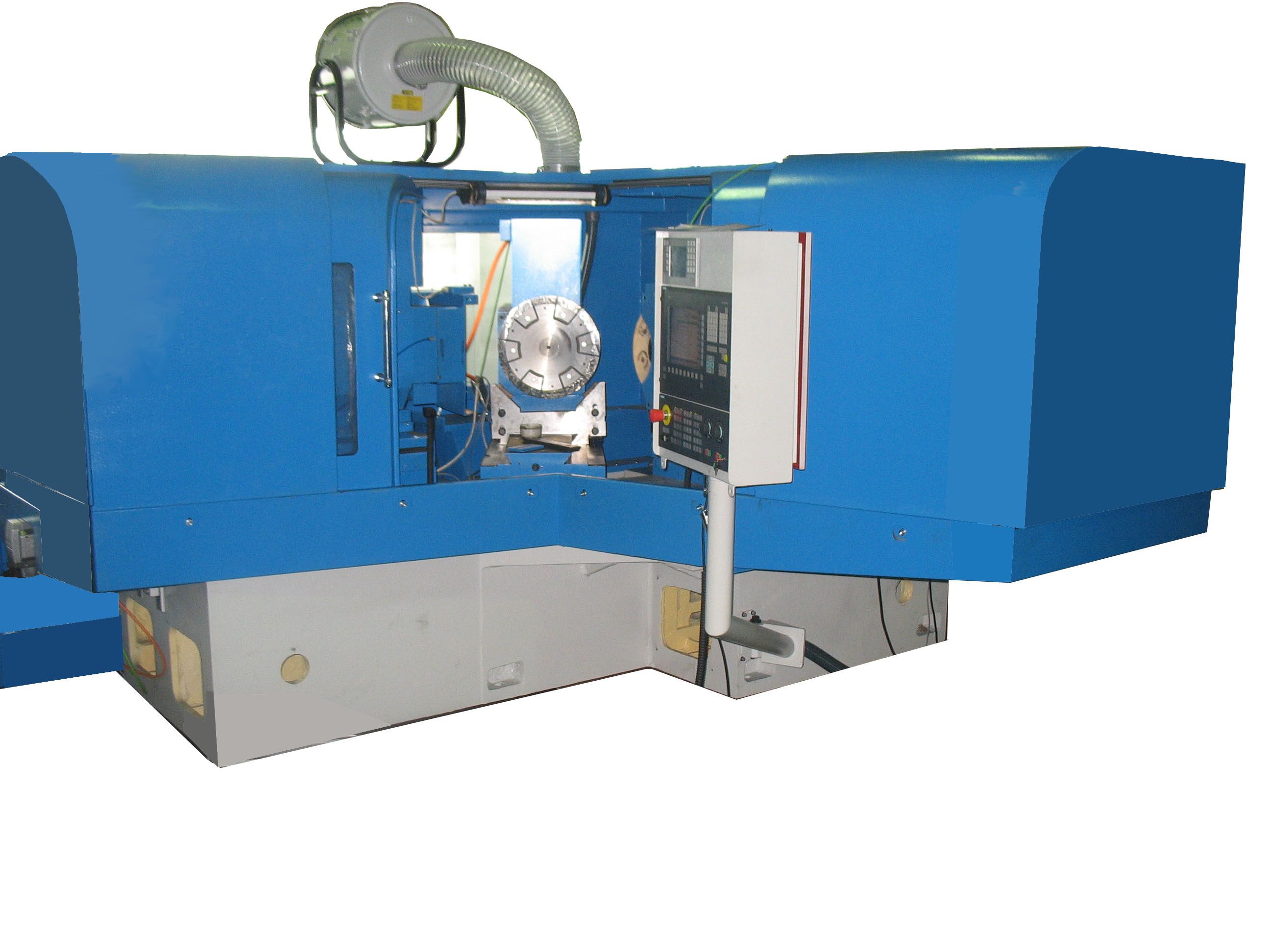 MACHINE FOR GRINDING THE FACES OF MIDDLE SUPPORTING SKIRTING OR EXTREME SKIRTINGS OF ROLLER-SPHERICAL BEARINGS INWARD RING WITH  CNC OSHP-8